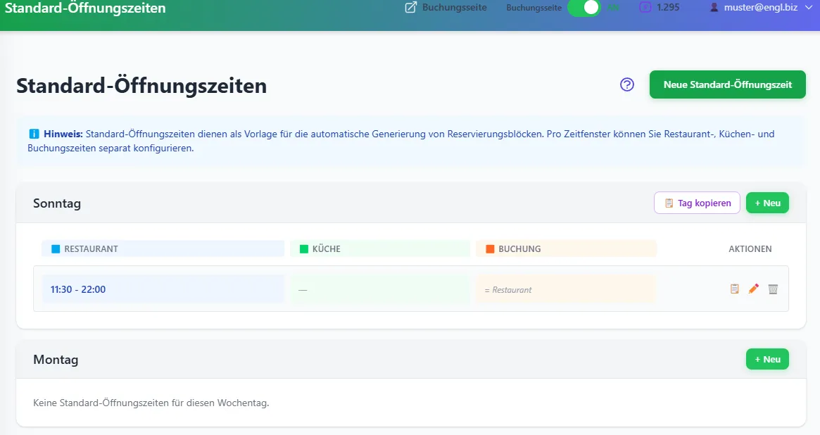 Screenshot der Reservierungsplattform 6